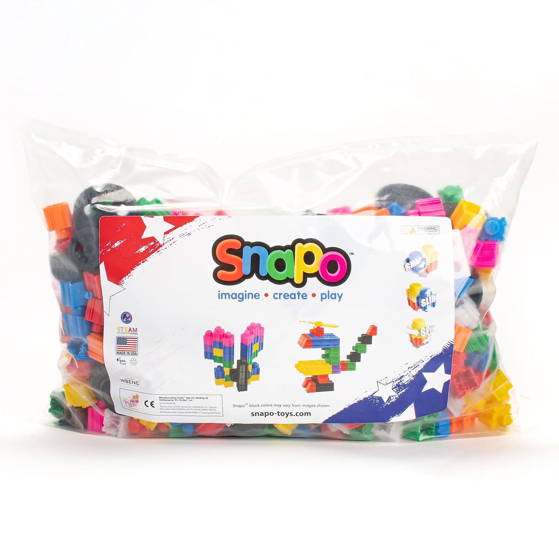 Snapo Building Blocks Epic Builder's Kit, 550 Pieces/Set (SNP16550)