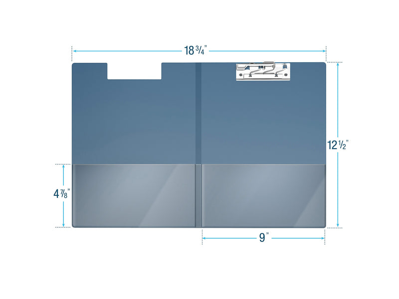 Davis Group Premium Polypropylene Clipboard, Letter Size, Navy Blue, 10/Pack (4511-72-10)