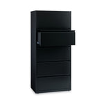 Hirsh Industries® Lateral File Cabinet, 5 Letter/Legal/A4-Size File Drawers, Black, 30 x 18.62 x 67.62