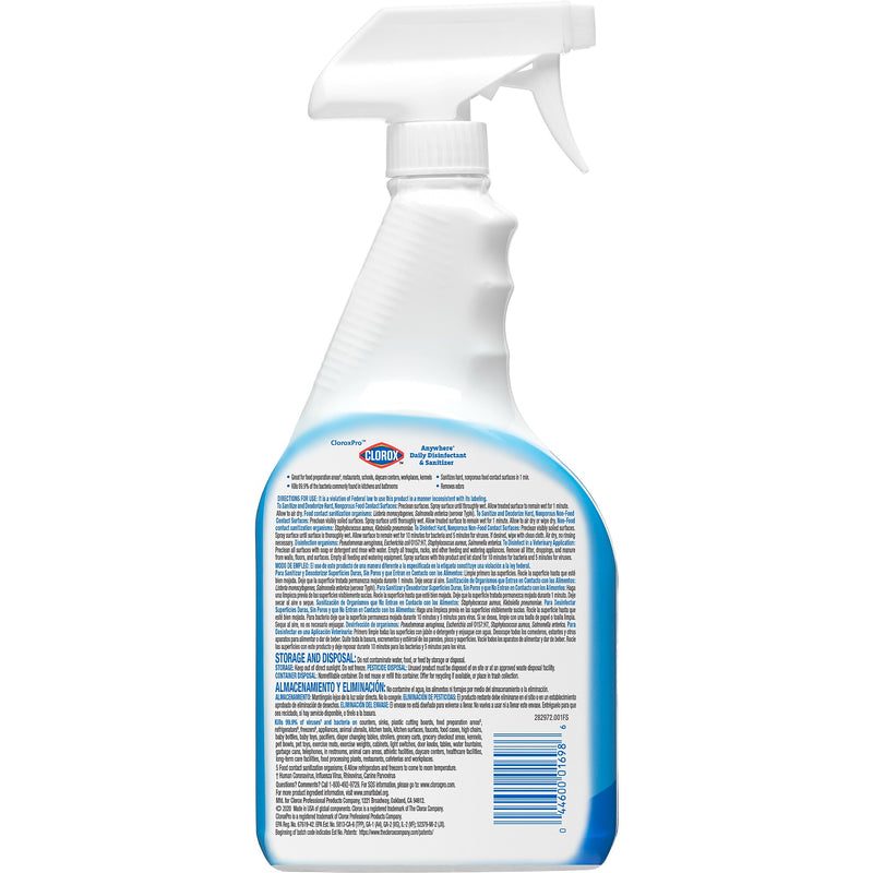 CloroxPro Anywhere Daily Disinfectant and Sanitizer, 32 fl. oz. (01698)