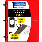 Five Star Flex 1-Subject Notebooks, 8.5" x 11", College Ruled, 80 Sheets, Assorted (08120)
