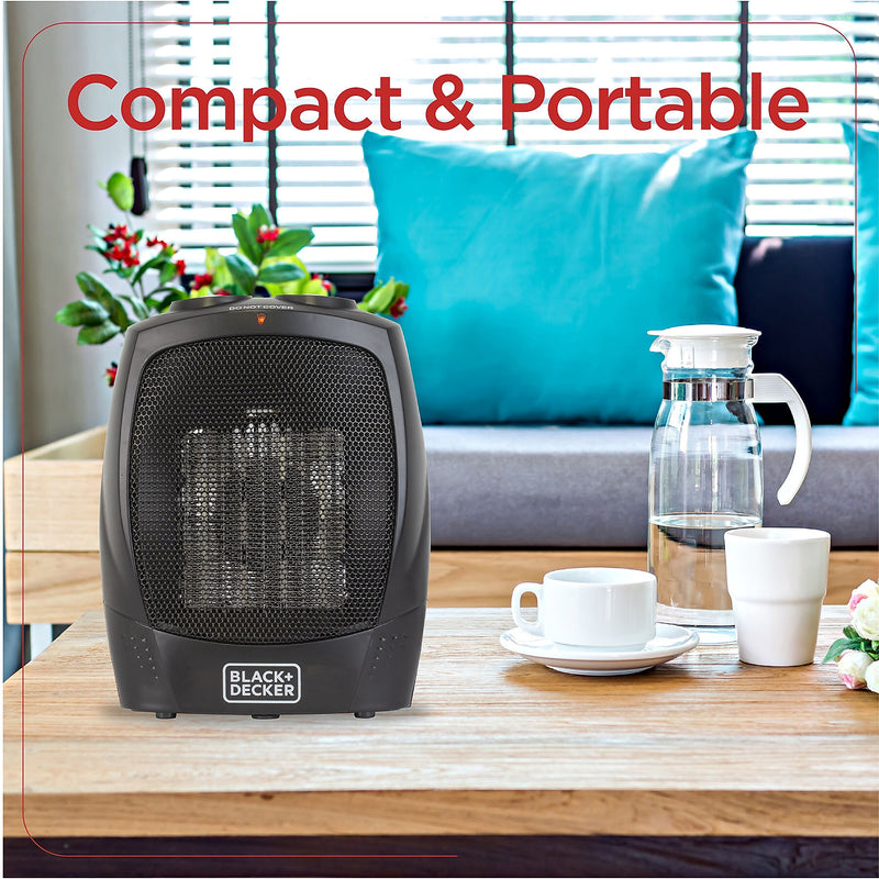 Black & Decker 1500-Watt Portable Ceramic Electric Heater, Black (BHDC201)