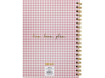 Carpe Diem Ballerina Pink Check 1-Subject Notebook, 7.5" x 9.75", Wide-Ruled, 80 Sheets, Pink/White (9377-CD)