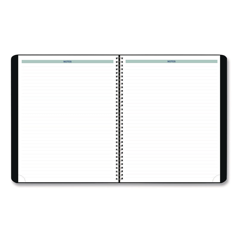 2025-2026 Blueline Plan and Link 9.06" x 11" Monthly Planner, Faux Leather Cover, Black (REDC151281T)