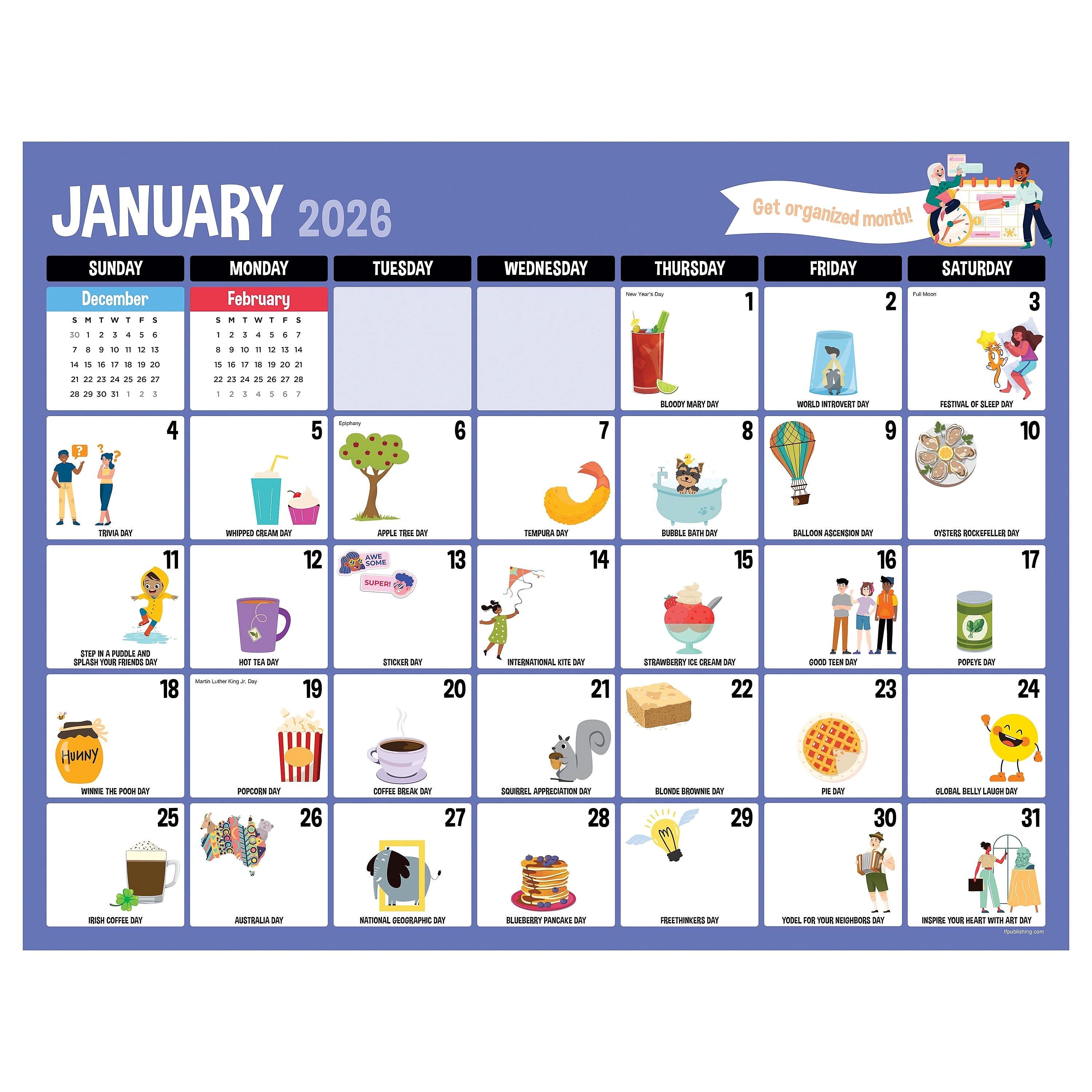 2026 TF Publishing 22" x 17" Monthly Desk Calendar, (26-8200)