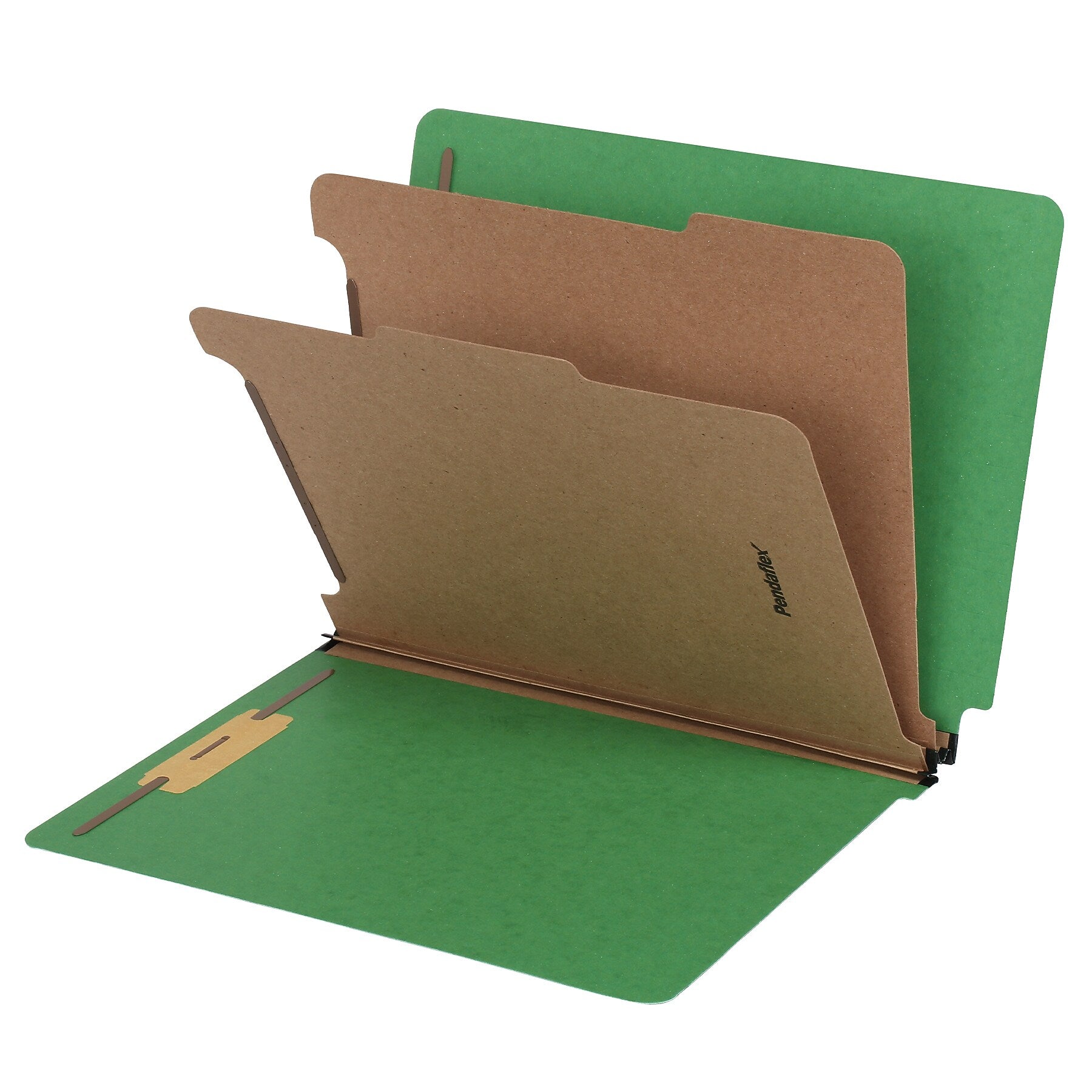 Pendaflex Pressboard Classification Folder, 2-Dividers, 2" Expansion, Letter Size, Green, 10/Box (1006948)