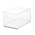 iDESIGN Small Stackable Plastic Storage Bin, Clear (64530)
