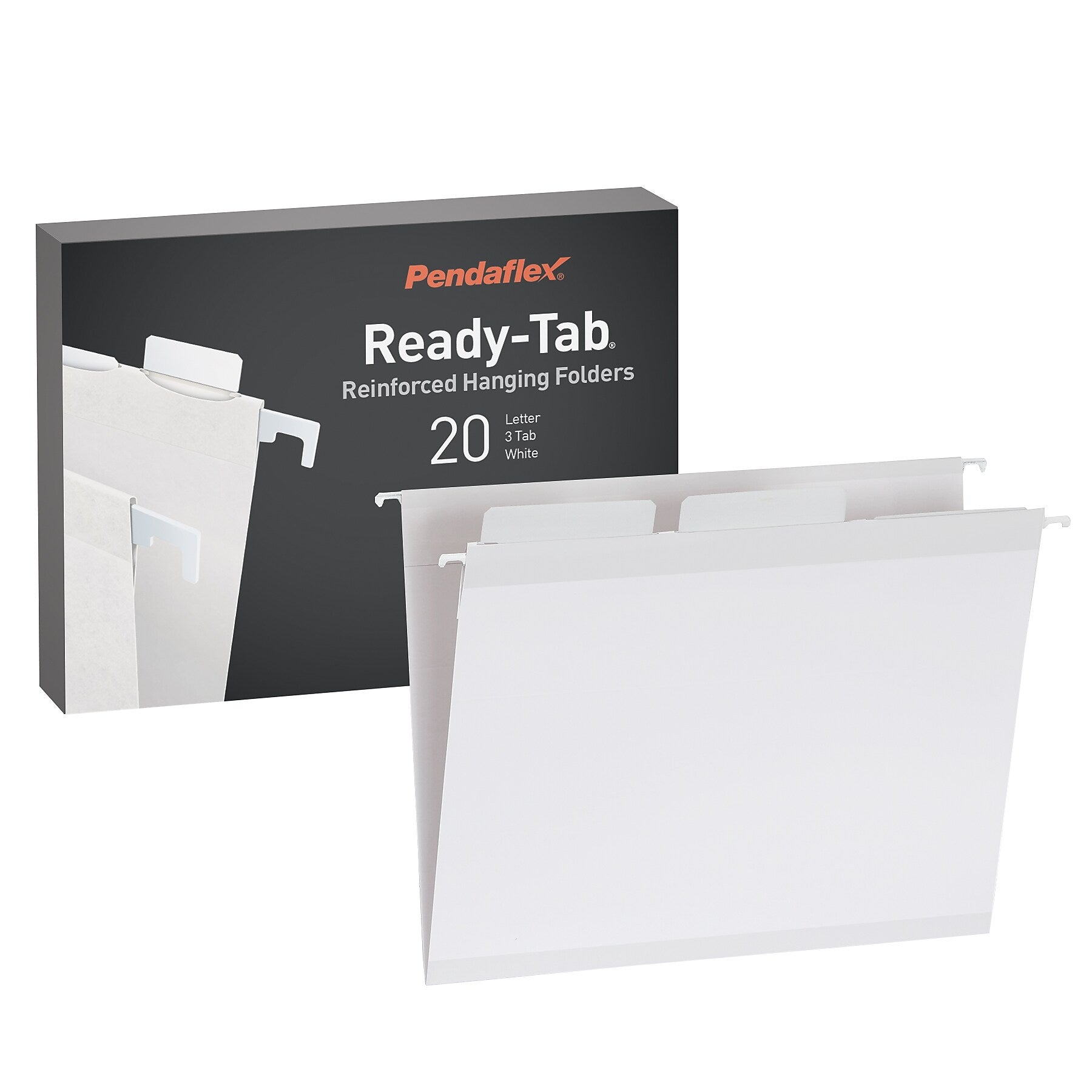 Pendaflex Standard Reinforced Hanging File Folder, 6-Tab, Letter, White, 20/Box (1006985)