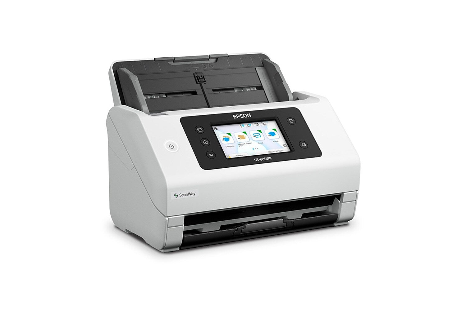Epson DS 800WN Wireless Duplex Scanner, White/Black (B11B275201)