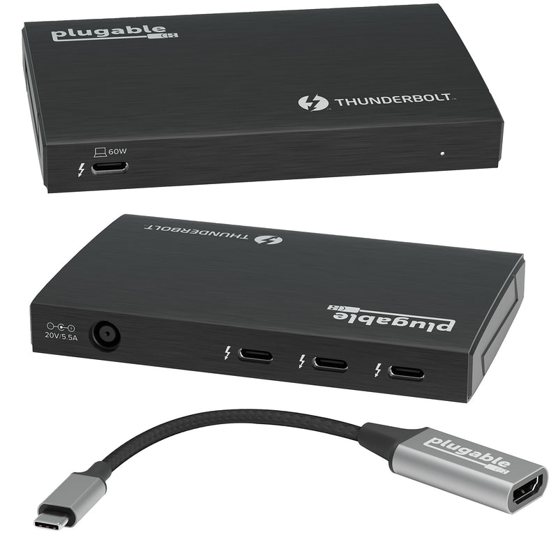 Plugable 4-Port USB-C Hub, Black (TBT4-HUB3C)