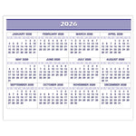 2026 AT-A-GLANCE Flip-A-Week 5.5" x 7" Weekly Desk Calendar, White/Purple (SW700X-00-26)
