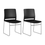 Bush Business Furniture Envision Stackable Chairs, Black, 2/Set (CH4003BLP-03)