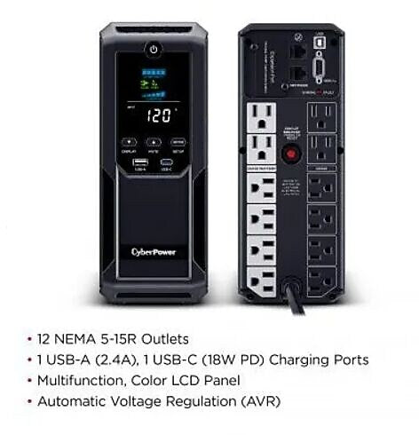 CyberPower Intelligent LCD UPS System (BRG1500AVRLCD2)