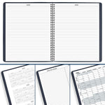 2026 AT-A-GLANCE 9" x 11" Calendar Year/Monthly Planner, Faux Leather Cover, Navy (70-260-20-26)