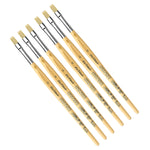 da Vinci JUNIOR BORSTE Tempera Synthetic Student Flat Brush, 6 Brushes/Pack (DVXVA3296-6)