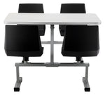 NPS CSBG Series Cluster Swivel Booth, 24" x 48", Grey Nebula Top/Black Seats (CSBG2448-MDPEGY10)
