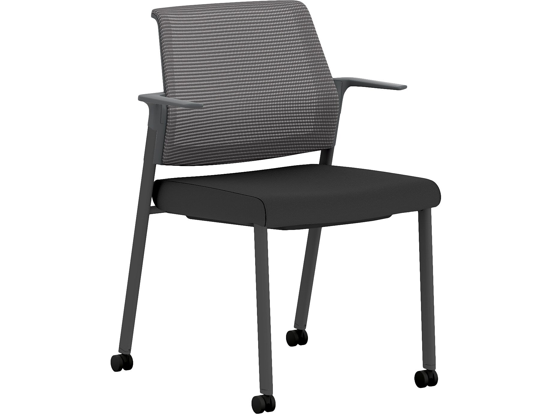 HON Cipher Fabric/Mesh Guest Chair, Black/Charcoal (HCFRG.F.H.IC.CU10.TC00.S.P7A)