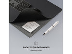 JOURNEY ALTI ULTRA Vegan Leather/Felt Desk Pad, 14.6" x 32.6", Midnight (JMSDMMN)
