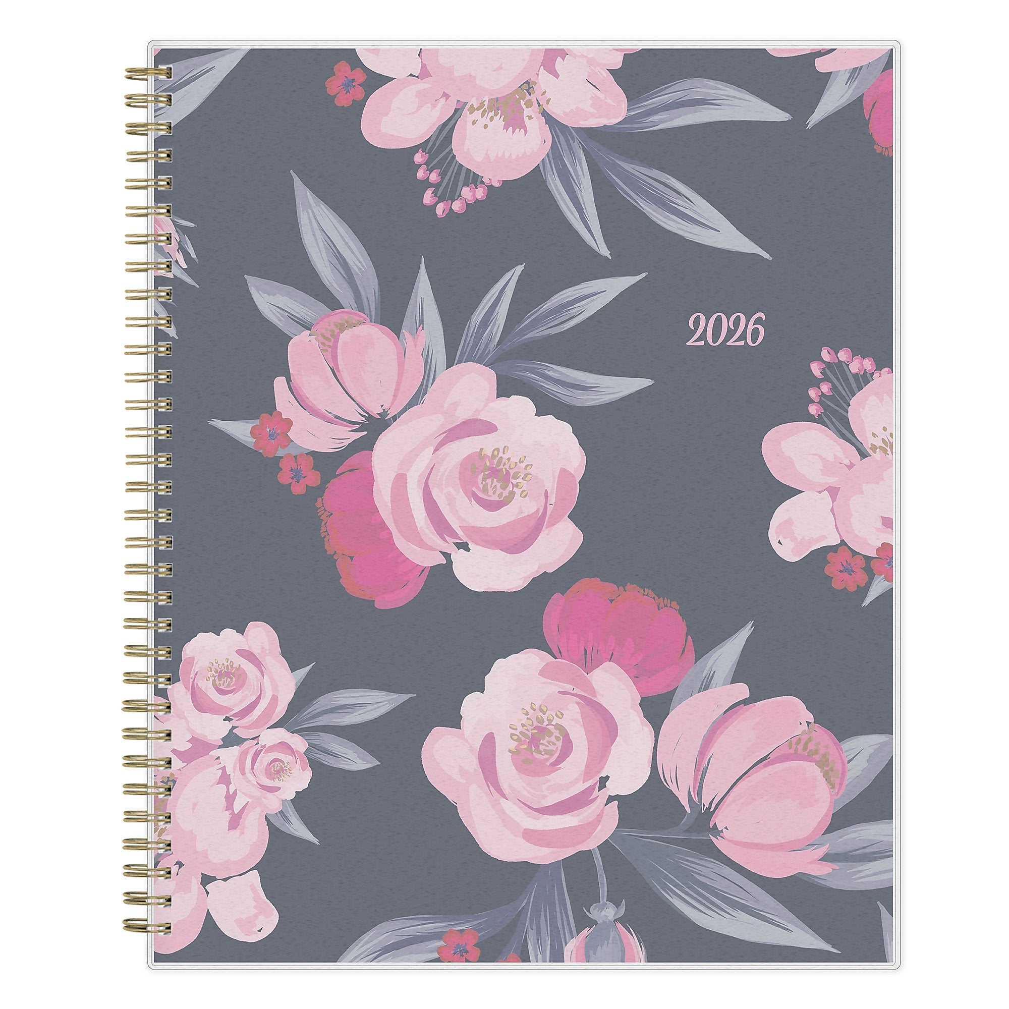 Planning Calendar BS Mimi Pink Frosted PP 8.5x11 RY26 Wkly/Mthly Safety Wirebound -
