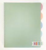 Carolina Pad Noted Premium 5-Subject Subject Notebooks, College Ruled, 150 Sheets, Assorted Colors (17514)
