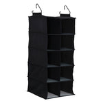 Household Essentials Hanging Shoe Organizer with 10 Pockets, Black (7610-1)