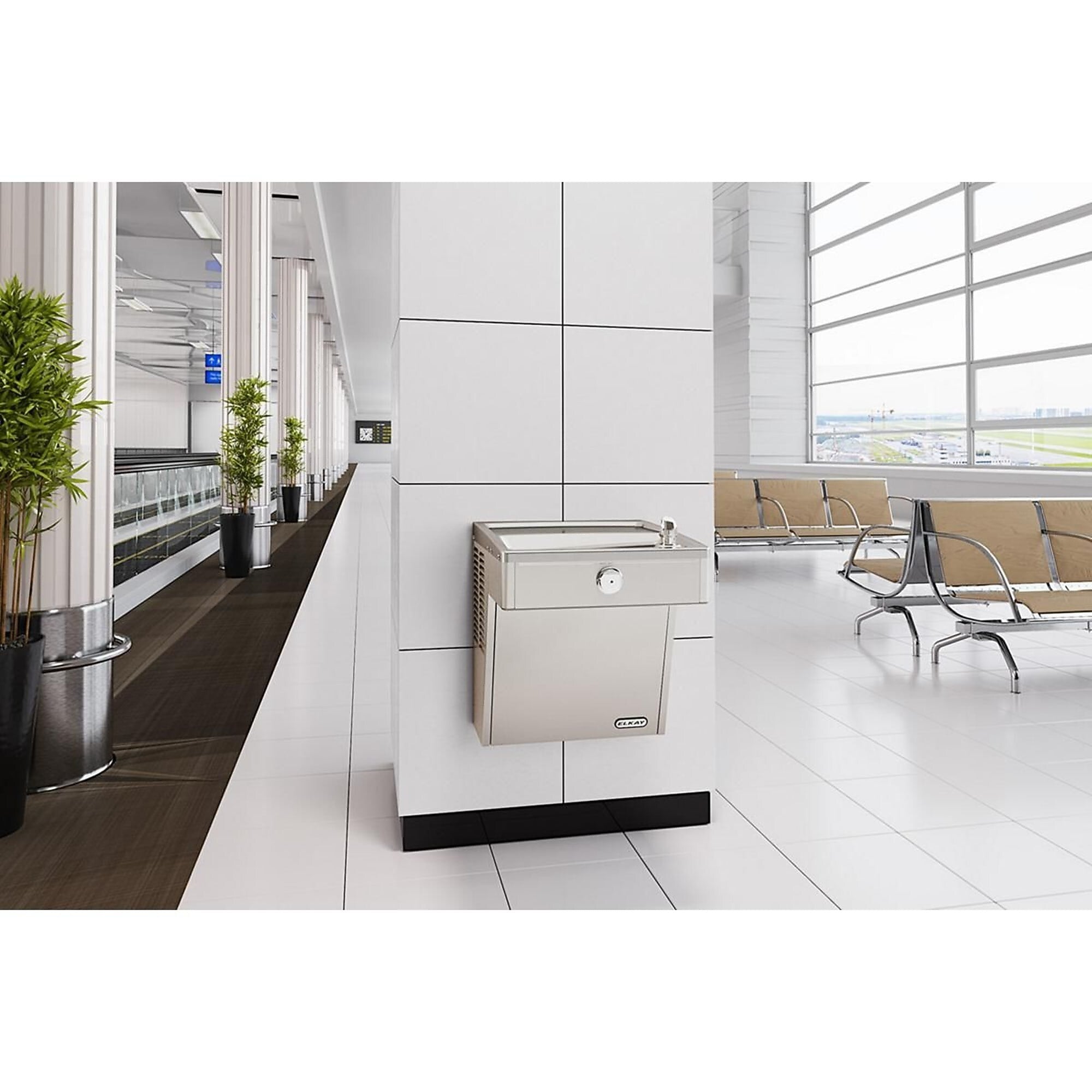 Elkay 7.8 GPH Wall Mounted Single Drinking Fountain, Stainless Steel (VRC8S)