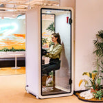 FlexiSpot WorkCube Series Sound Absorbing Privacy Booth, White (P1F-2W-KIT)