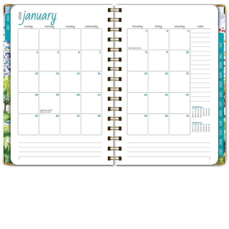 2026 Global Printed Products Tree Seasons 5.5" x 8" Weekly & Monthly Planner, Paperboard Cover (NRY26-58-20)