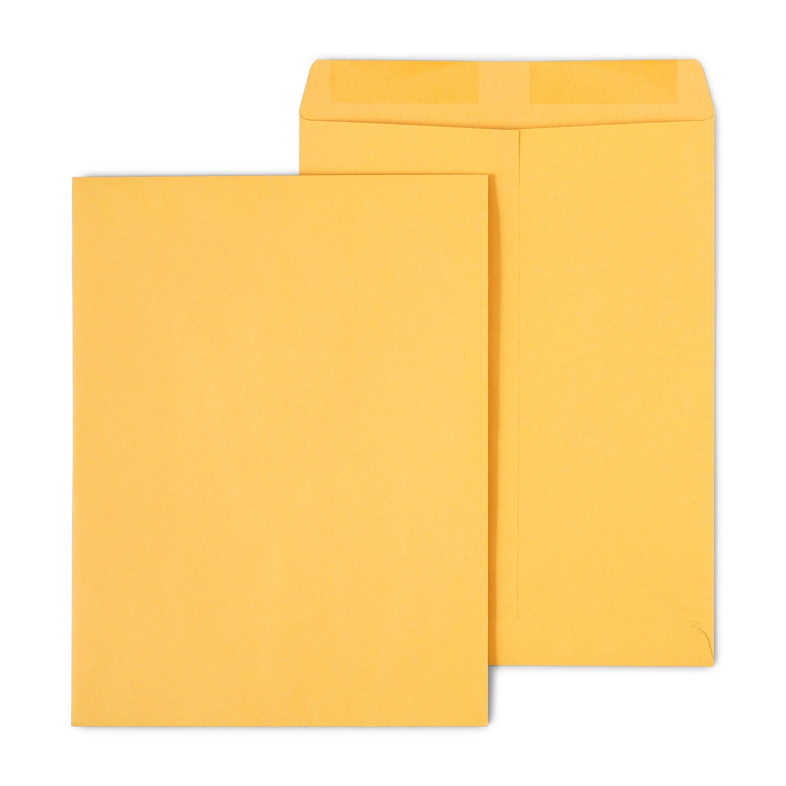 Staples Gummed Kraft Catalog Envelopes, 10"L x 13"H, Brown, 100/Box (SPL534750)