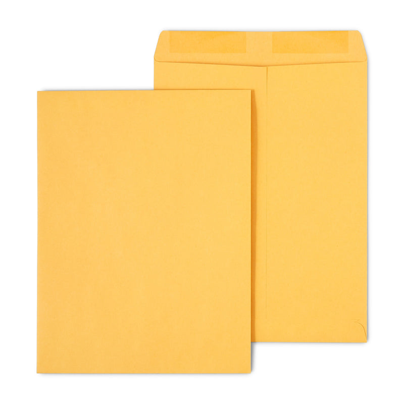 Staples Gummed Kraft Catalog Envelopes, 10"L x 13"H, Brown, 100/Box (SPL534750)