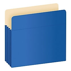 Pendaflex Color File Pockets, 3 1/2" Expansion, Letter Size, Blue, 25/Carton (1524CT BLU)