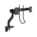 Humanscale M8.1 Adjustable Dual Monitor Arm with Crossbar, Up to 28" Monitors, Black (M82HBB)