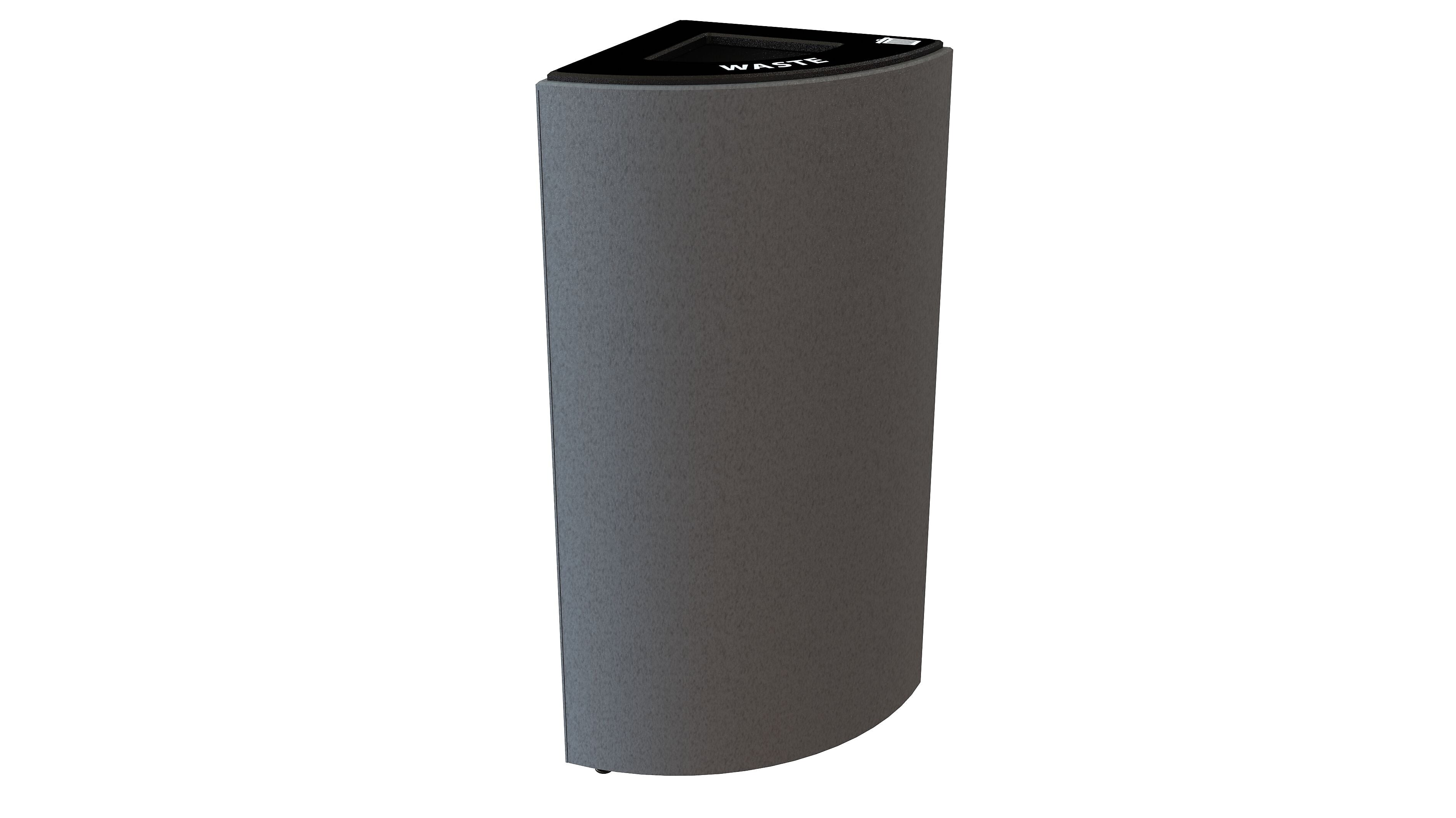 CleanRiver Moon Unit Plastic Trash Can, 18 Gallon, Gray (IMCT-1-W-GY)