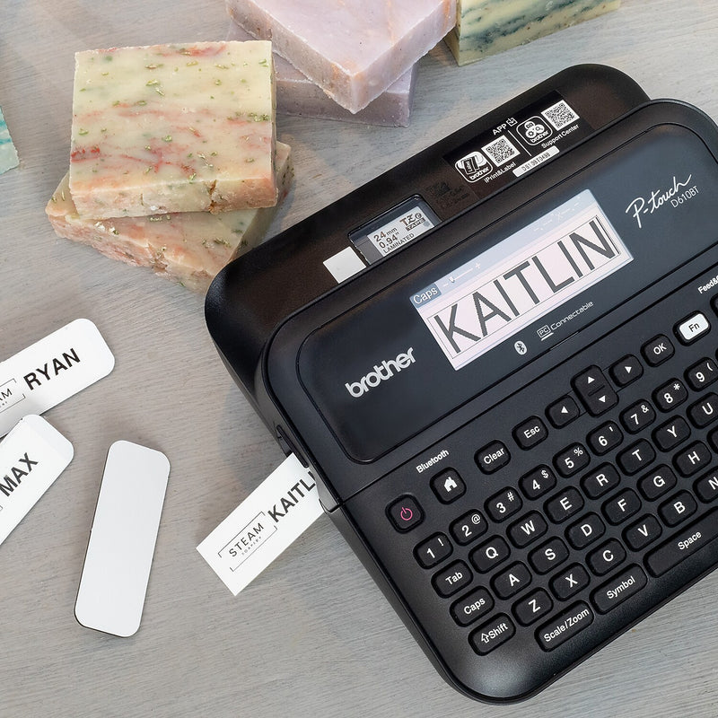 Brother P-touch Desktop Non-Thermal Label Maker with Bluetooth, Black (PT-D610BT)