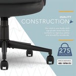 Click365 Ergonomic Bonded Leather Swivel Executive Chair, Black (CCHR10024B)