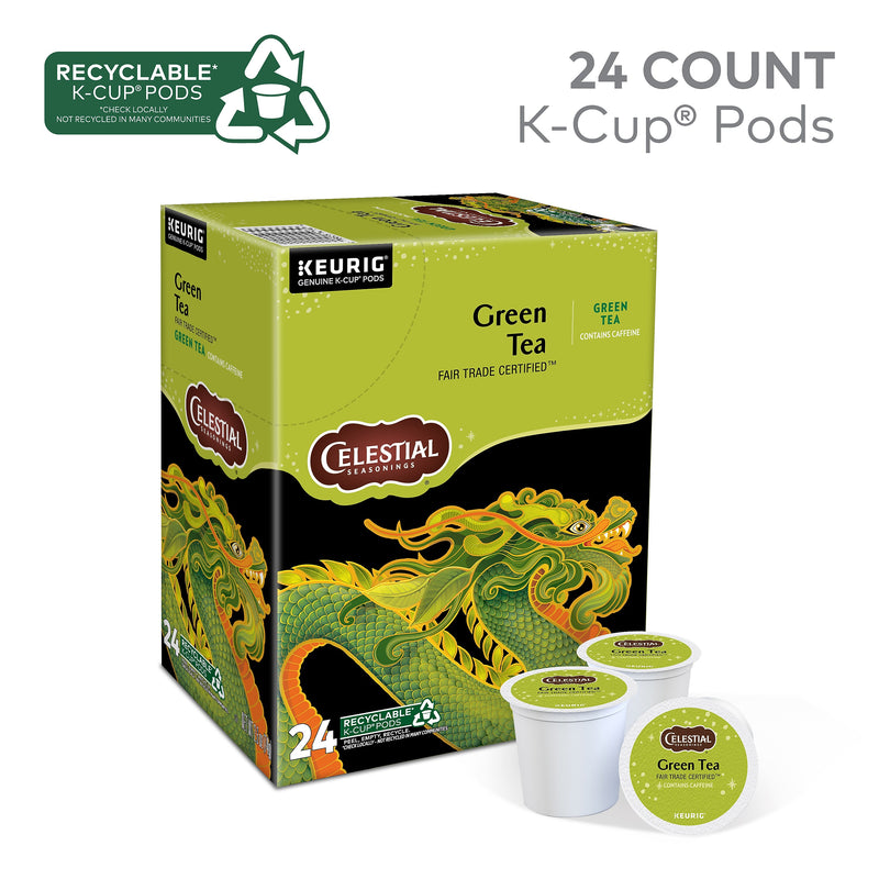 Celestial Seasonings Green Tea, Keurig® K-Cup® Pods, 24/Box (14734)