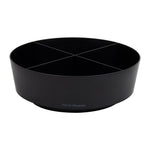 Mind Reader Plastic 4-Compartment Snack Carousel Organizer Snack Tray, Black (LAZSNACK-BLK)