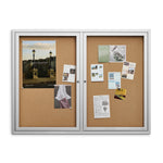 Staples Enclosed Cork Display Board, Aluminum Frame, 4' x 3' (ST61262)