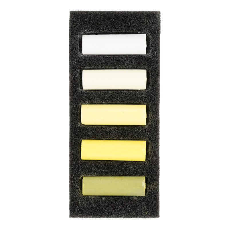 Rembrandt Soft Pastels Micro Sets, Cool Yellows, 5/Sets, 3 Sets/Bundle (RBX31820500-3)