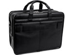 McKlein CLINTON Leather Briefcase, Laptop Compatible, Brown (88444)