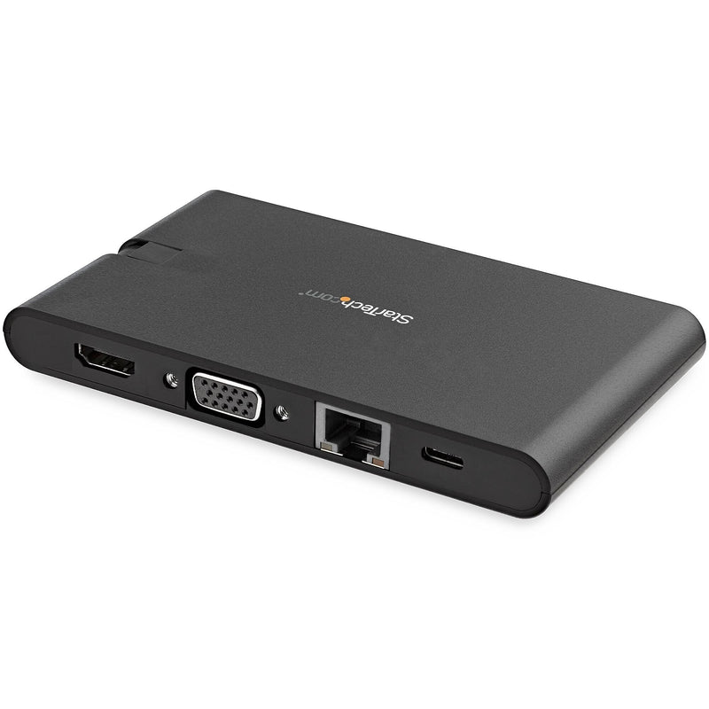 StarTech.com USB-C to HDMI/VGA/USB-A/MicroSD/SD/GbE Multiport Adapter, Male to Female, 100W PD, Laptop Mini Dock (DKT30CHVSCPD)