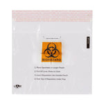 Biohazard Clear Specimen Bags, adhesive closure