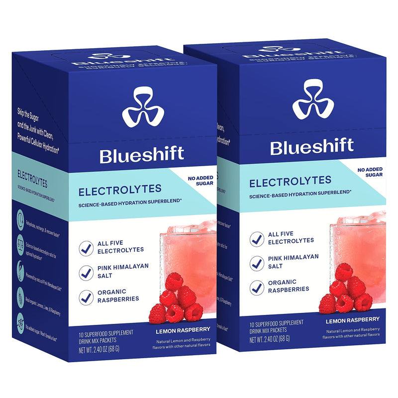 Blueshift Electrolyte Lemon Raspberry Powder Drink Mix, 10/Packets/Box, 2/Box (600-04165)