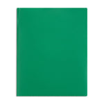 Staples Matte 2-Pocket Plastic Portfolio Folder with Fasteners, Green (ST55476-CC)