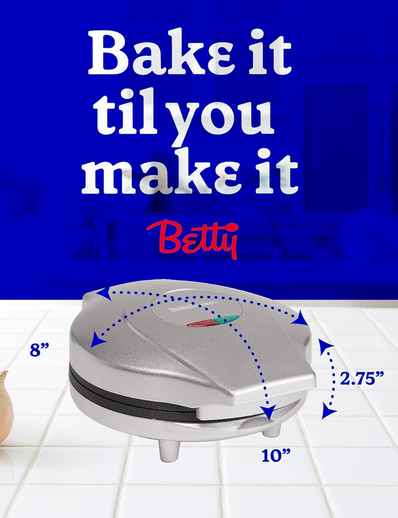 Betty Crocker 8-Inch Travel Size Pizza Maker Plus, Silver (BC-4959CS)