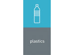 simplehuman Plastics Magnetic Sorting Label, 8" x 4", Blue/Gray, 2/Pack (KT1173)