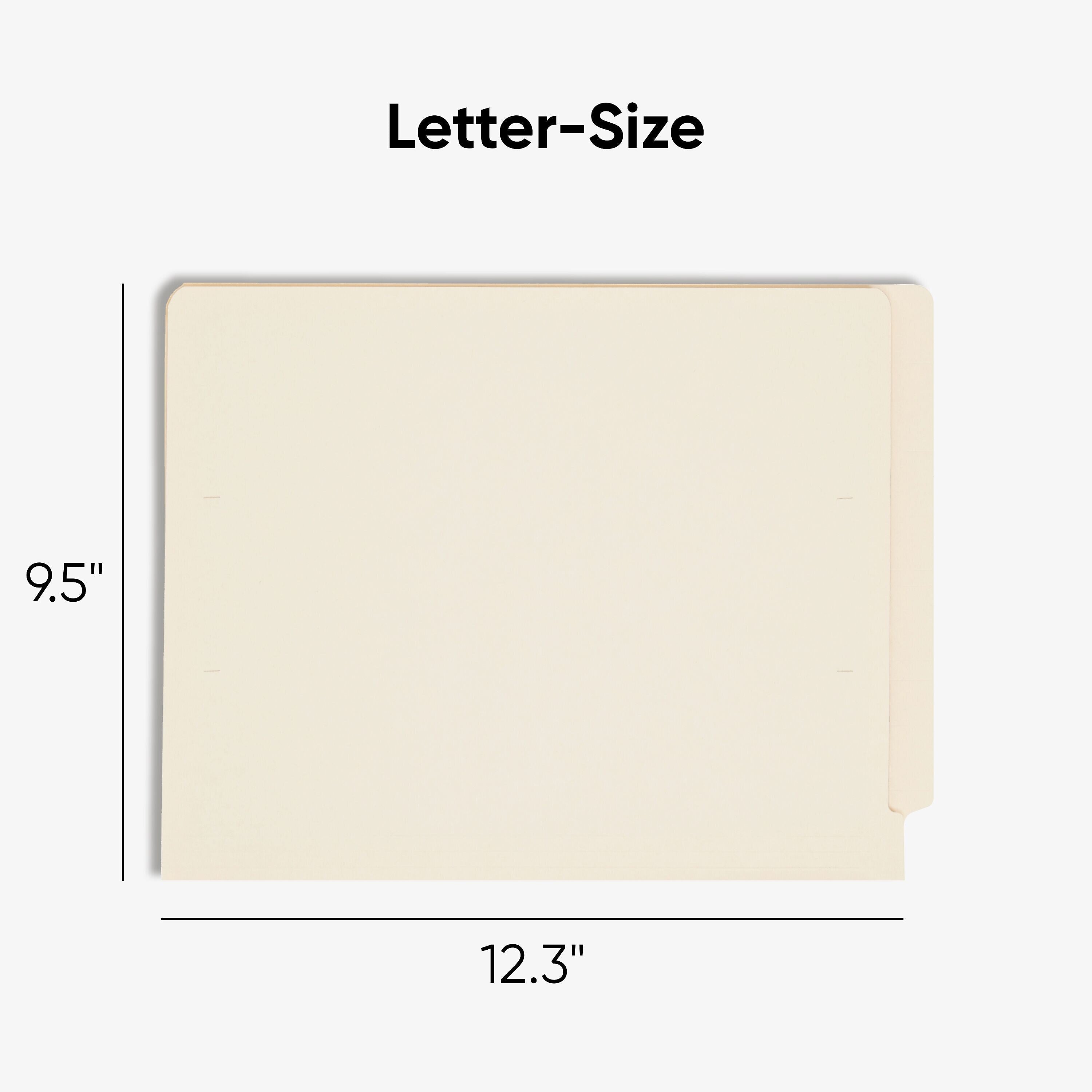 Smead Shelf-Master End Tab File Folder, Straight Cut, Letter Size, Manila, 100/Box (24111)