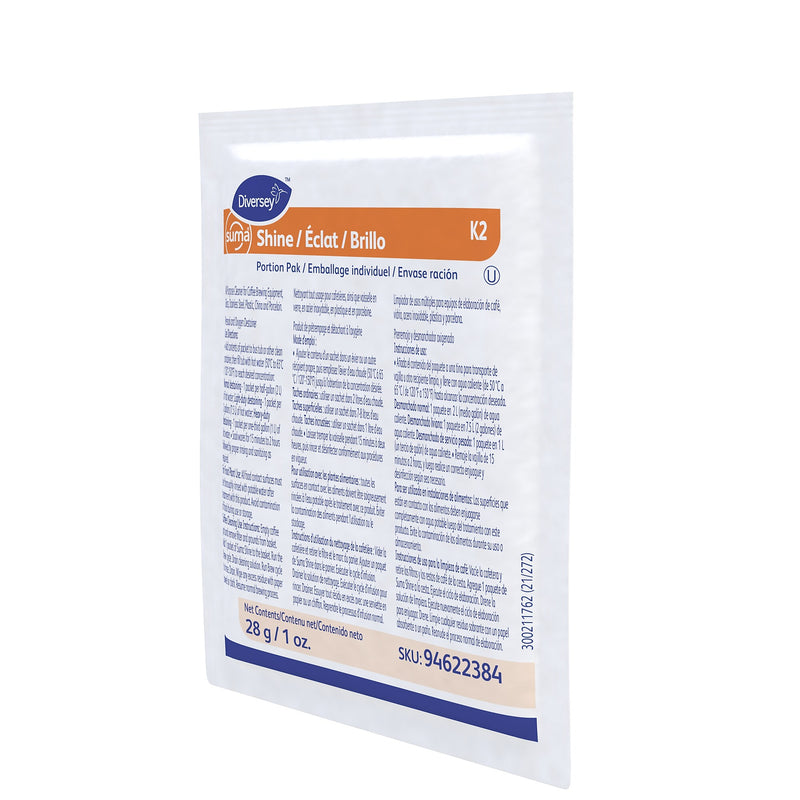 Diversey Suma Shine Portion Pak, Unscented, 0.99 oz., 100/Carton (94622384)