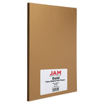 JAM Paper Foil 2-Sided 8.5" x 11" Color Multipurpose Paper, 24 lbs. Gold, 50 Sheets/Ream (1683736)