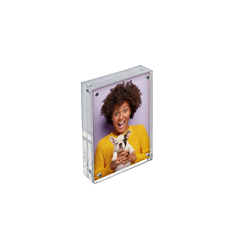 Azar Nameplate Holder, 3.5" x 5", Table Top, Clear, Acrylic (104432)